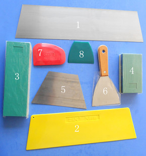 12.12原子灰刮刀橡胶刮板多功能刮刀腻子刮灰刀锰钢梯形铲灰刀