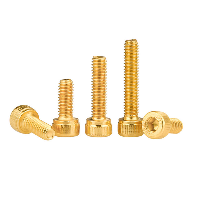 级镀钛金圆柱头内六角螺