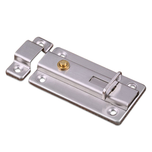 加厚不锈钢自动弹簧插销锁扣卫生间门栓子防盗木门闩小门插门销