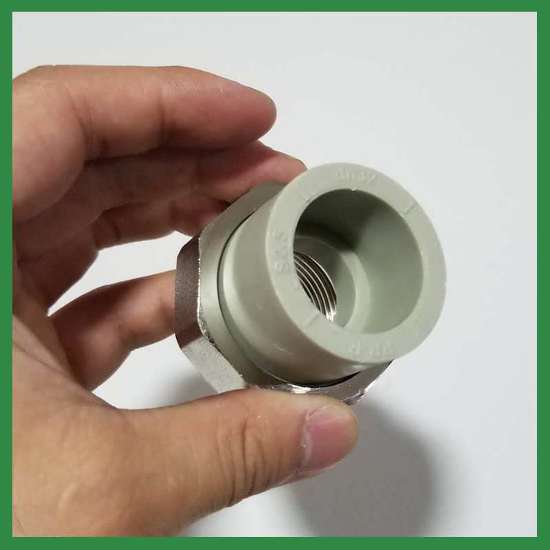 灰色内丝铜活接PPR20 25 32 40 50 63 75 90 110内牙活接全铜活结