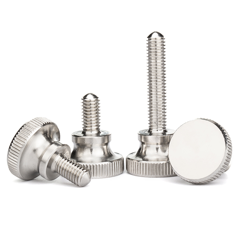 不锈钢高头滚花手拧螺丝