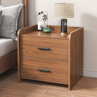 床头柜实木色中式 现代简约小型极简置物架简易网红床边收纳小柜子