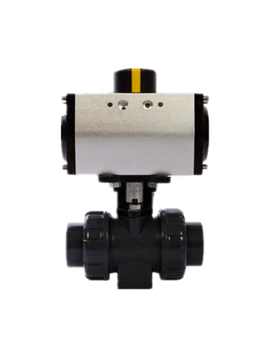 Q611F-10S 气动塑料球阀 UPVC气动球阀DN15 20 25 32 40 50 65 80