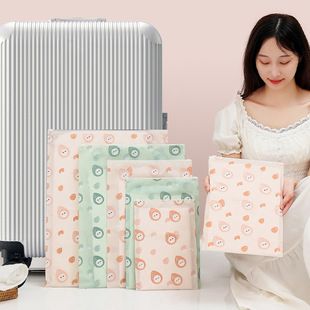 子出行分装 旅行收纳袋衣服透明防水内衣行李箱衣物密封旅游鞋 袋K