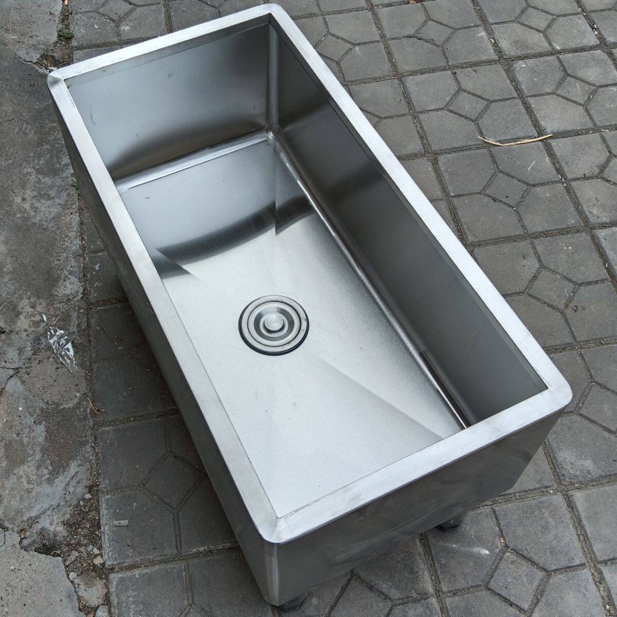 不锈钢拖把池拖布池家用室内室外阳台落地式墩布池食堂饭店水槽池