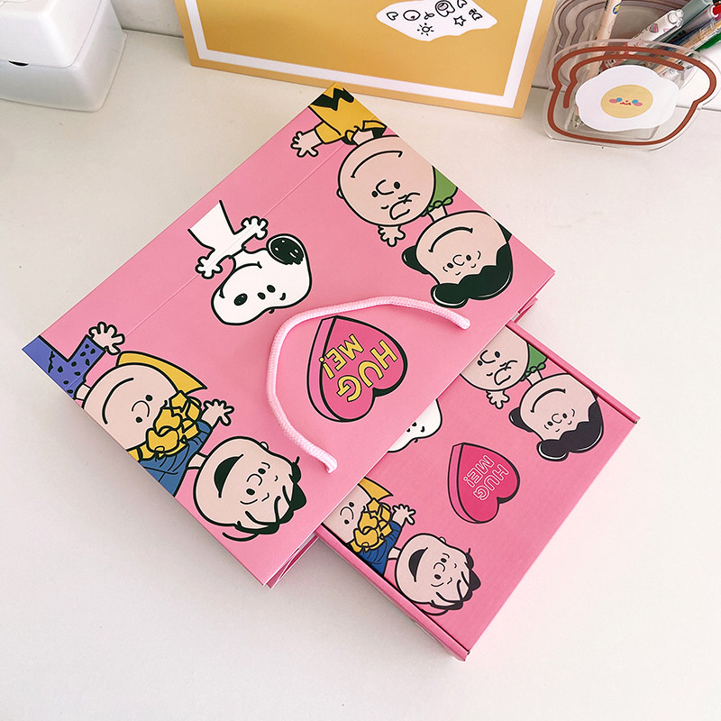 【套装】史努比少女心粉色手提纸袋加厚礼品包装盒生日圣诞礼物,农机/农具/农膜,叉,淘宝优惠券,粉丝福利购,淘宝优惠卷