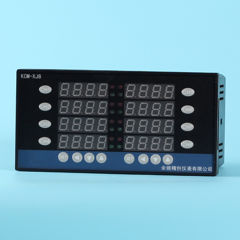 八路万能输入温控仪KCM-XJ81W智能8路PID输出每路带8路报警继电器