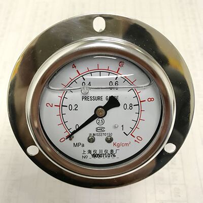 轴向带固定圈充油压力表 1mpa 10kg 1mpa=145psi=10kg 后直径62mm