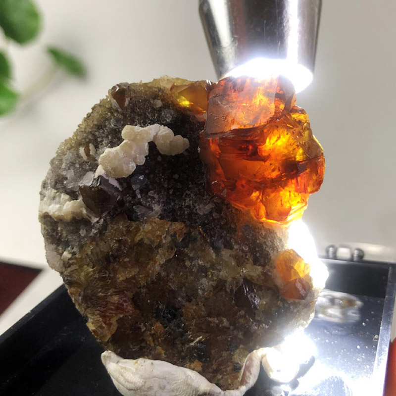 天然闪锌矿原石水晶矿物晶体奇石收藏观赏地质科普标本小摆件