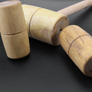 木锤子实木厨房锤肉木槌木榔头木头锤子大号木锤打糍粑圆头小木锤