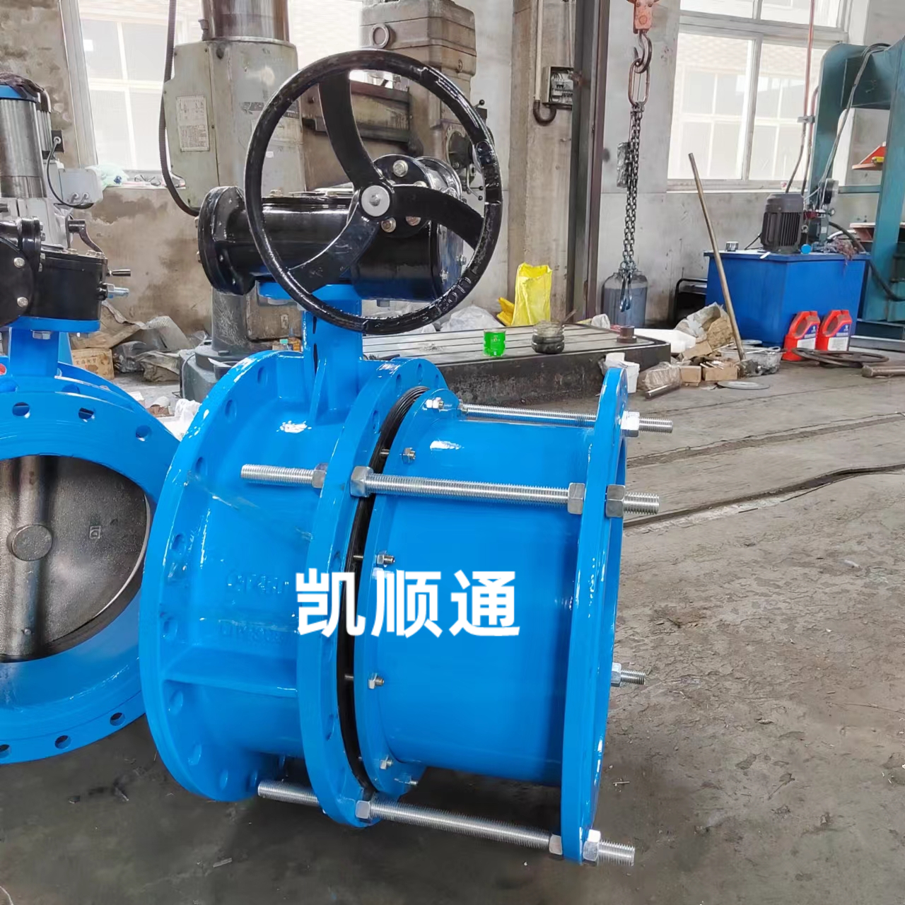 SD341X-10/16球墨铸铁电动涡轮伸缩法兰蝶阀DN4 500 600 800 1000