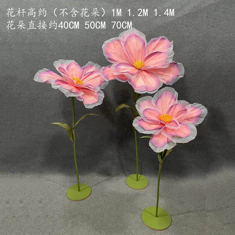 婚庆道具栀子花路引泡沫纸真丝网花摄影婚礼舞台布置橱窗装饰摆件