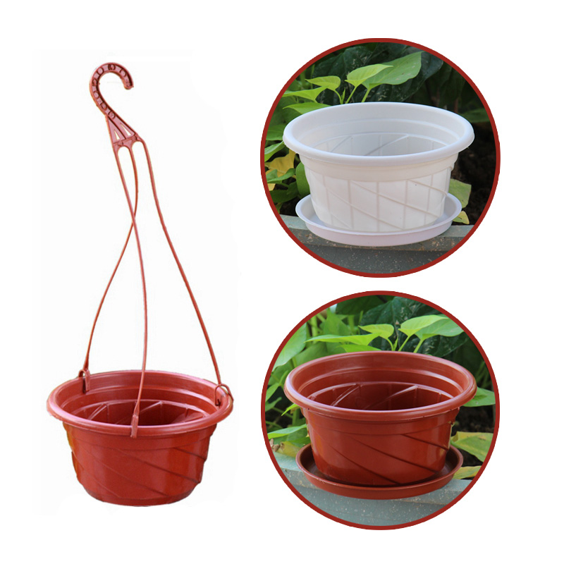 多用途便宜廉价圆形塑料花盆室内阳台悬挂盆栽种植篮绿萝吊兰专用