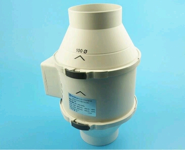 鸿冠斜流增压圆形静音管道风机排气换气扇送风排风抽风机HF-200