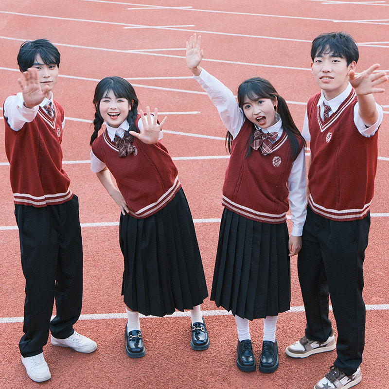 高中生中学生学院风班服大合唱演出朗诵运动会开幕式校服毛衣套装