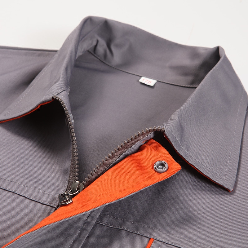 长袖春秋工作服套装灰色