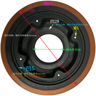 叉车CQDM15前轮承重轮子 合力平衡重前移式 液压升降机负载轮胎