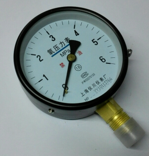 氧气压力表径向禁油脂测