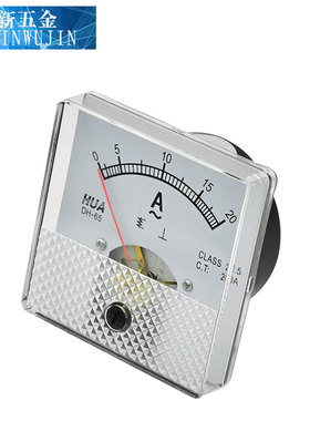 HUA华伟电流电压表DH65方形AC10A-20A-30A-50A-300V-500V指针式