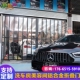 洗车房汽车美容间隔断商场店铺隐形防盗推拉门铝合金水晶折叠门