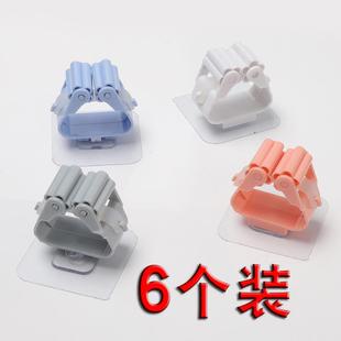 1/贴在墙上挂拖把教室扦把挂勾卫生间用品大全挂托怕帕搓把和扫把