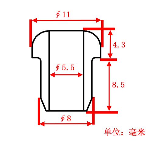 过线圈通孔硅胶塞橡护套