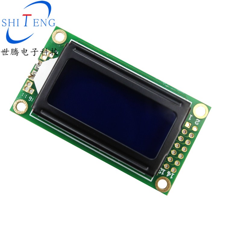 0802字符型液晶蓝屏模块LCD液晶显示模块5×8点阵光标显示模式