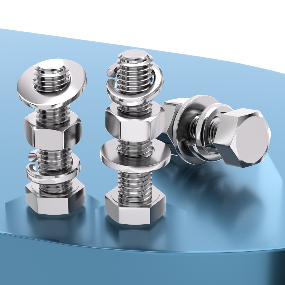 不锈钢外六角螺栓丝母平