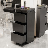 美发店不锈钢剪发柜子发廊储物架小柜推车简约理发店工具柜