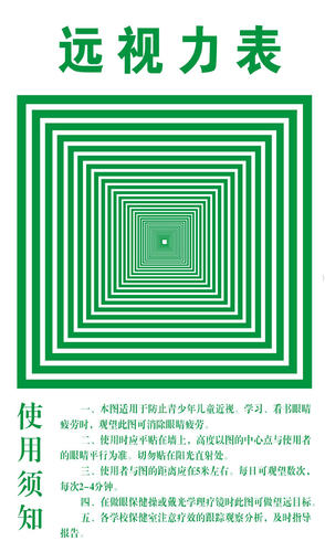远视表 远眺图 大号增视图 远视图 训练图家用挂图 看远图