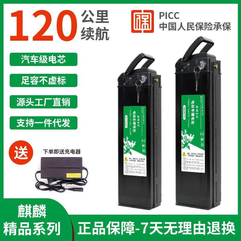 充电器48V大容量代驾折叠送自行车海霸款通用电瓶+电动锂电池