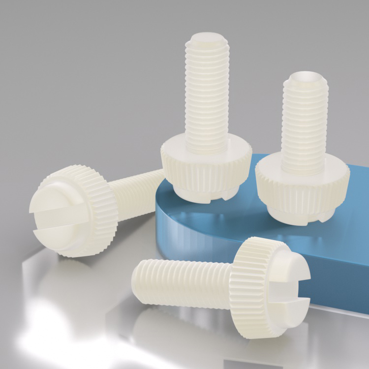 尼龙开槽滚花螺丝钉塑料