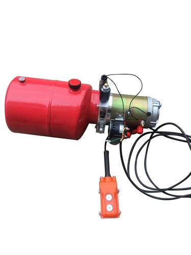动力新款红色启动单元12V24V堆高车叉车双作用站油缸液压油泵厂家