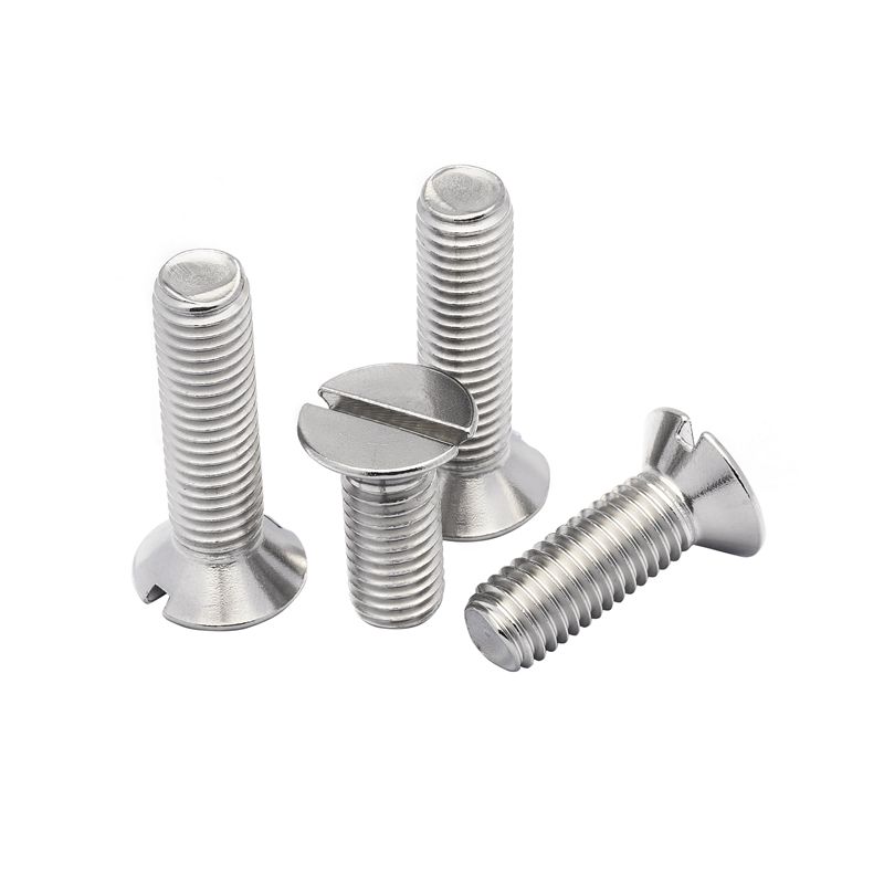 304不锈钢一字槽沉头螺钉GB68开槽平头螺丝M2.5M3M4M5M6M8M10