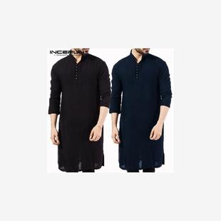 simple long Muslim style robe shirt fashion Arabic men