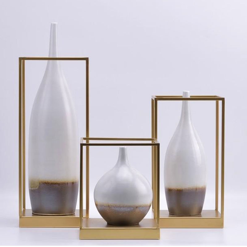 现代新中式创意陶瓷花器储物罐样板间客厅餐厅玄关处装饰品摆设