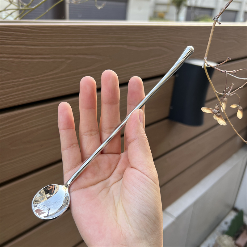 长柄咖啡勺家用304不锈钢精致小勺子杯子用调羹牛奶搅拌棒搅拌勺