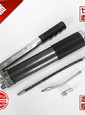 挖掘机HCAT高档手动双压杆式黄油枪600cc/重型双柱塞手动牛油枪