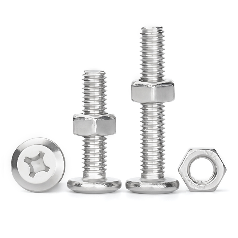 不锈钢倒边平头十字螺丝