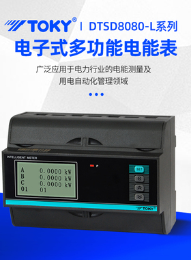 TOKY东崎三相四线导轨电能表DTSD8080-L080 80A DTSD8080-L006 6A