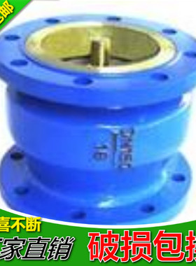 HC41X-16铸铁法兰消声止回阀单向阀DN40 50 65 80 100 125 150200