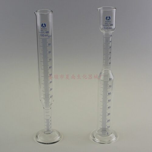 异径玻璃量筒100ml 石油量筒 上异颈量筒  下异颈量筒