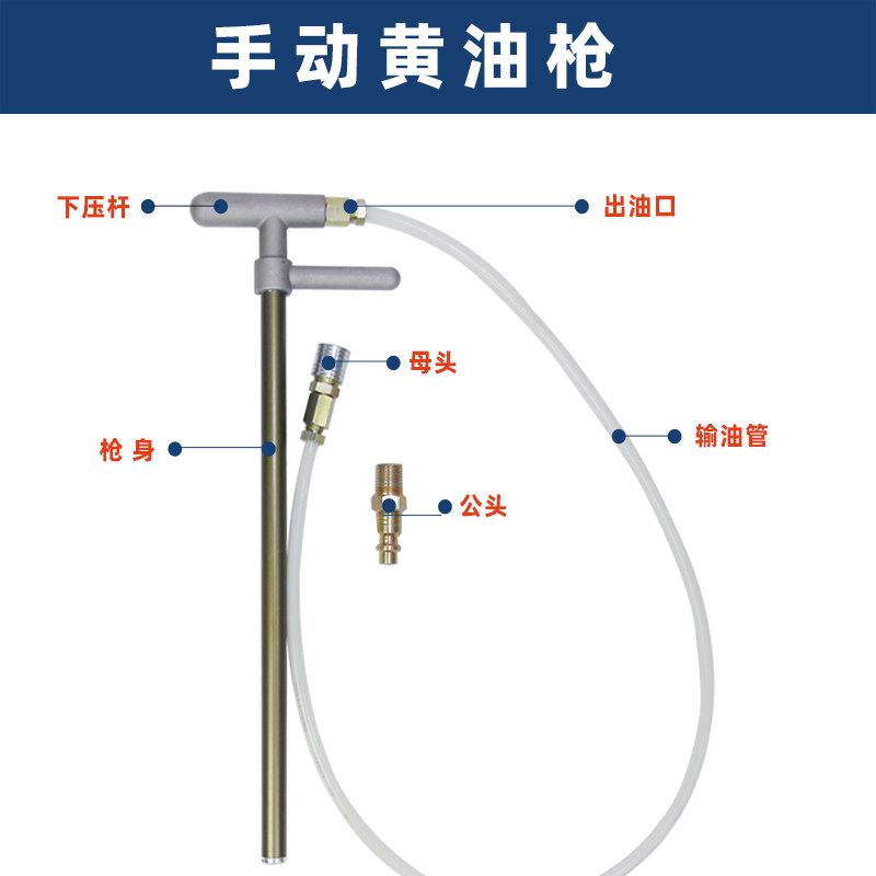 手动加油枪黄油冲脂器打油器提油器 GF50充脂器SJB-50Z手动黄油枪