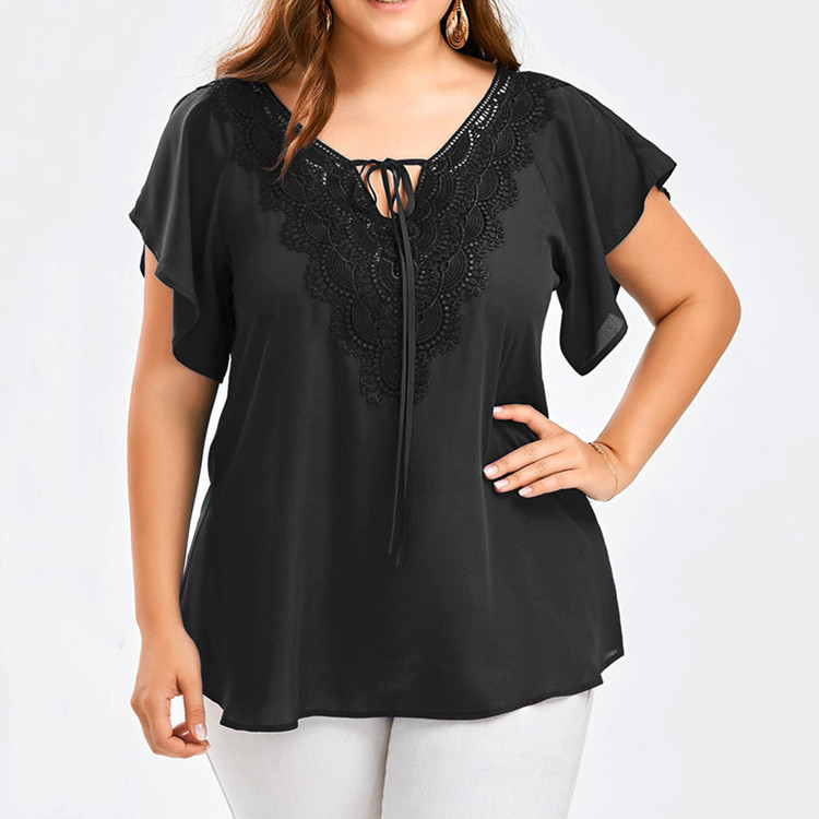 XL-5XL 2022 summer women blouse plus size ladies shirt tops