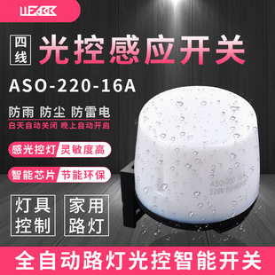 220V光控开关16A家用光感应路灯开关自动开关路灯控制器 防雨AS