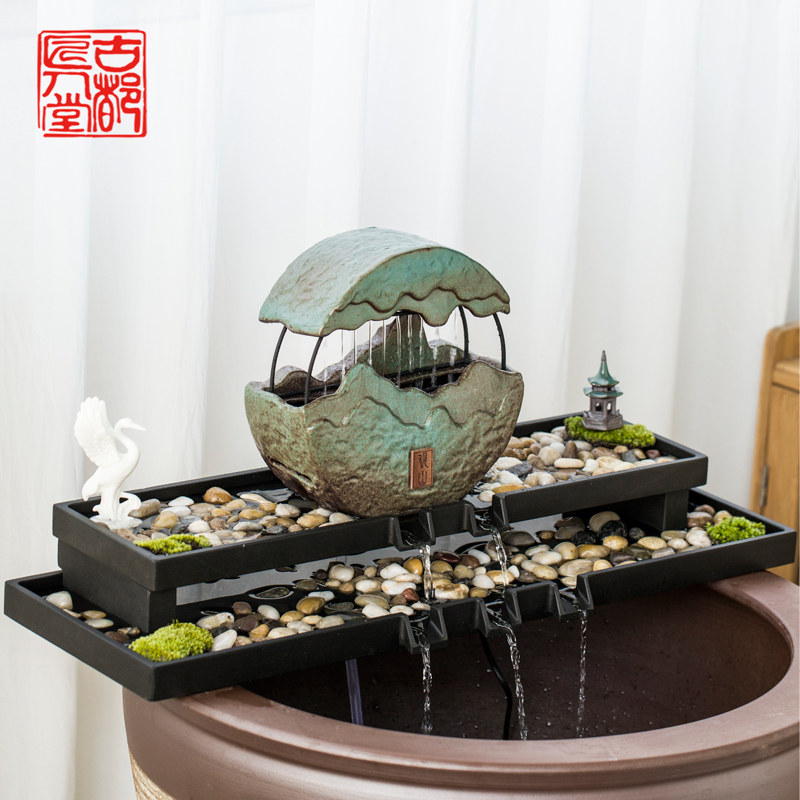 古都简约现代客厅庭院石