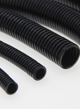 PA阻燃可开口加厚浪管AD13尼龙软管AD10AD106线束护套塑料波纹管