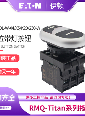 伊顿穆勒 M22-DDL-S-X4/X5/K20/LED-W 双位带灯按钮开关 正品成套