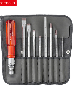 PB 225经典可翻转手柄套件配皮革布袋特种钢一字内六角螺丝批刀杆