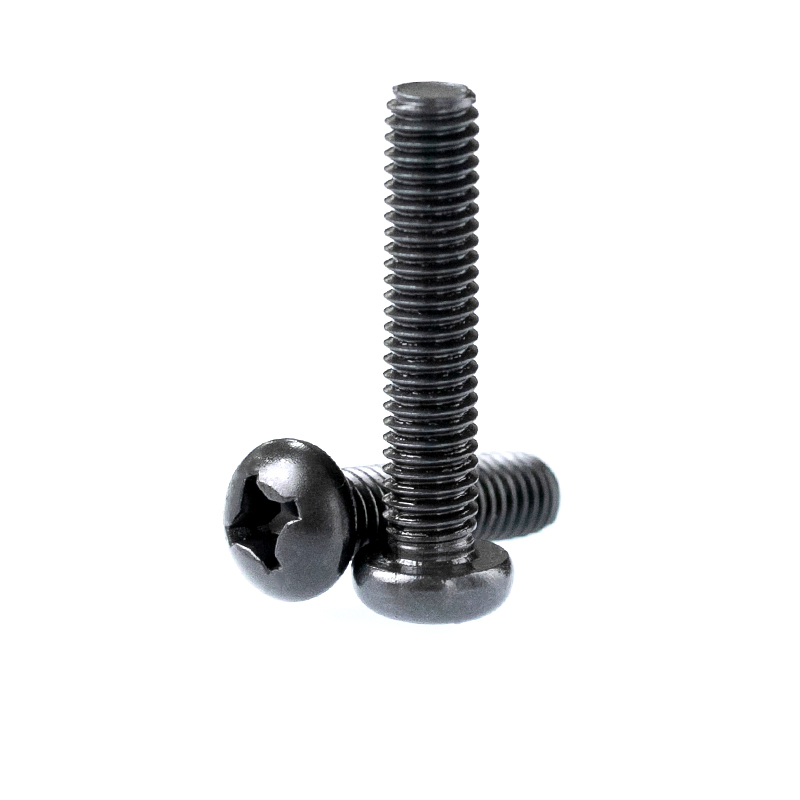 黑色不锈钢十字小盘头螺